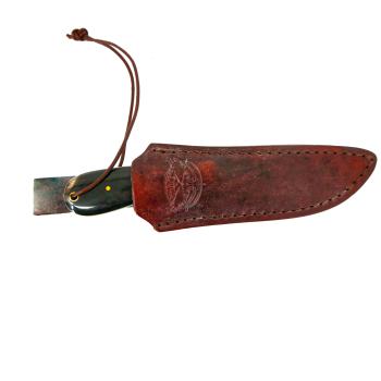 BSA Damascus Knife with Leather Sheath